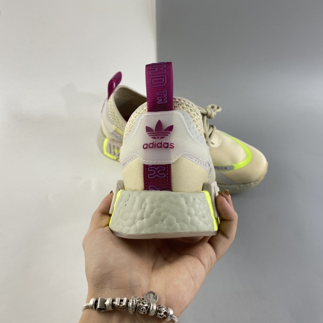 P190  Adidas  NMD_R1 SPECTOO 阿迪三叶草低帮休闲爆米花跑步鞋 FX6935