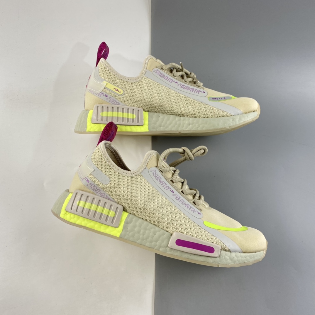 P190  Adidas  NMD_R1 SPECTOO 阿迪三叶草低帮休闲爆米花跑步鞋 FX6935