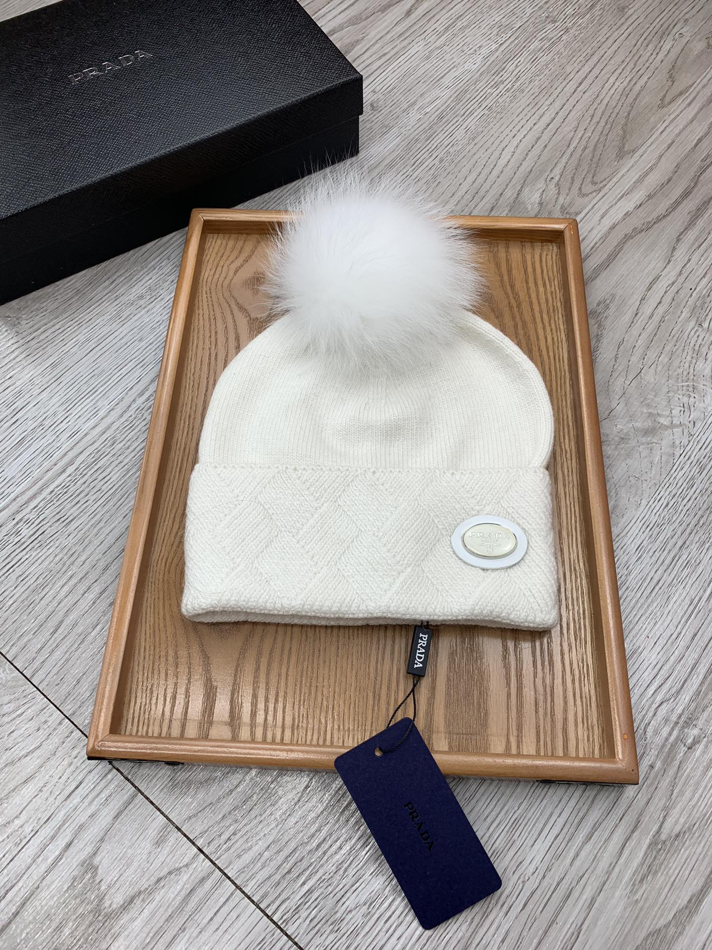 Prada Hats Unisex Rabbit Hair Wool