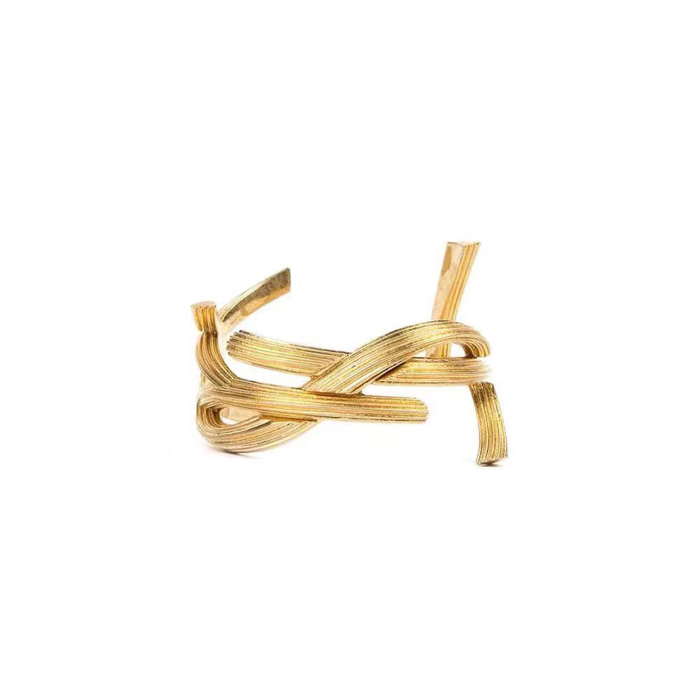 Yves Saint Laurent New
 Jewelry Bracelet Orange Red Yellow Brass
