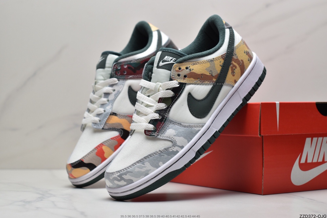 250 耐克Nike SB Dunk Low SE”Multi Camo”扣篮系列低帮休闲运动滑板板鞋DH0957-100