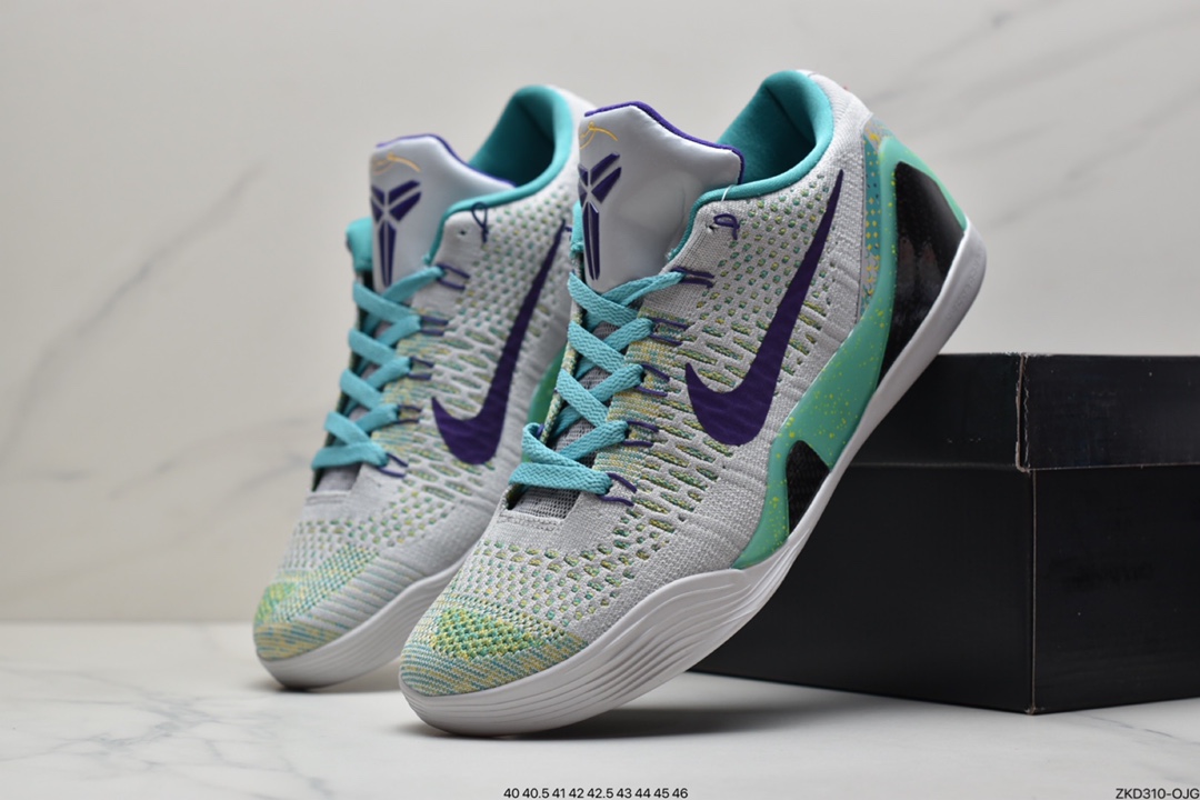 270 耐克Nike Kobe 9 Elite What The Kobe 耐克夏季新款彩虹色鸳鸯低帮精英篮球鞋678301-904