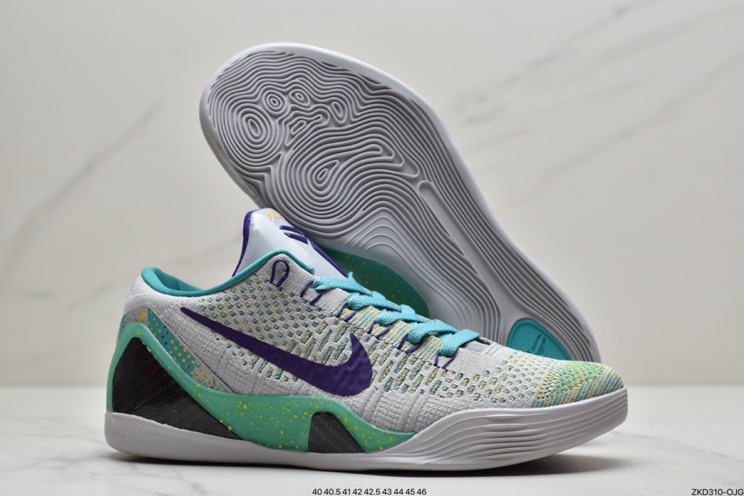 270 耐克Nike Kobe 9 Elite What The Kobe 耐克夏季新款彩虹色鸳鸯低帮精英篮球鞋678301-904