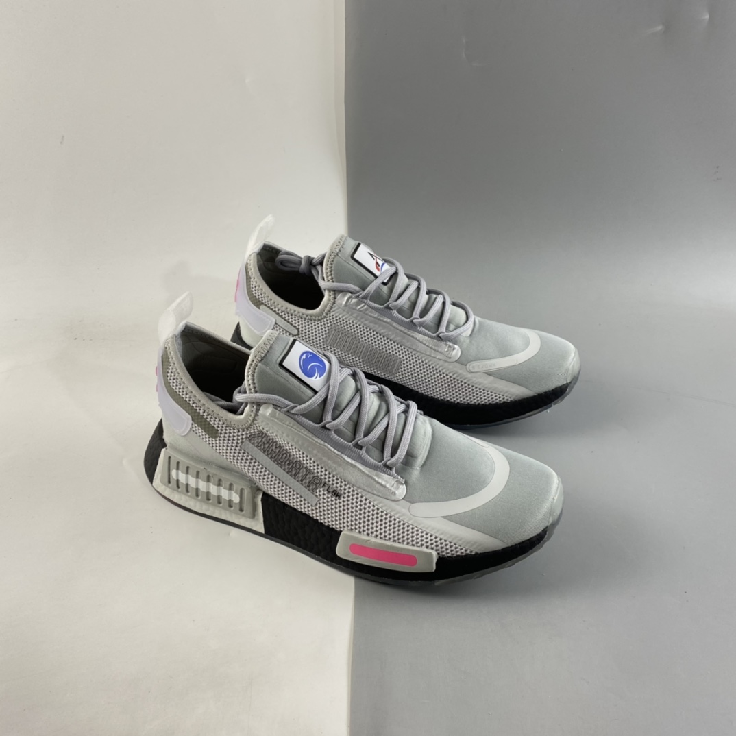 P190  Adidas  NMD_R1 SPECTOO 阿迪三叶草低帮休闲爆米花跑步鞋 FY9044