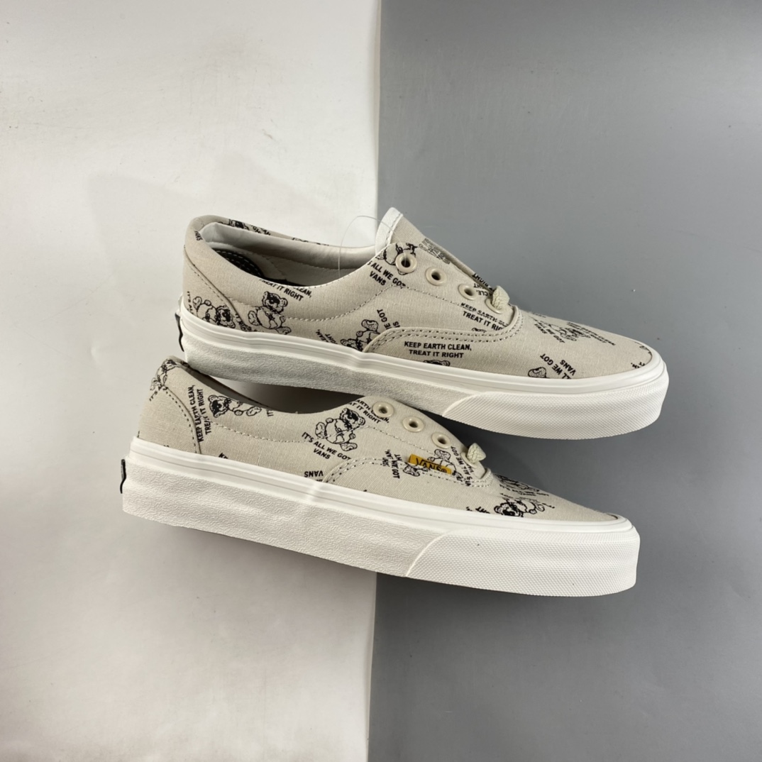 P140  Vans Era 范斯官方浅棕色小熊保护地球ERA系列 VN0A54F19M8