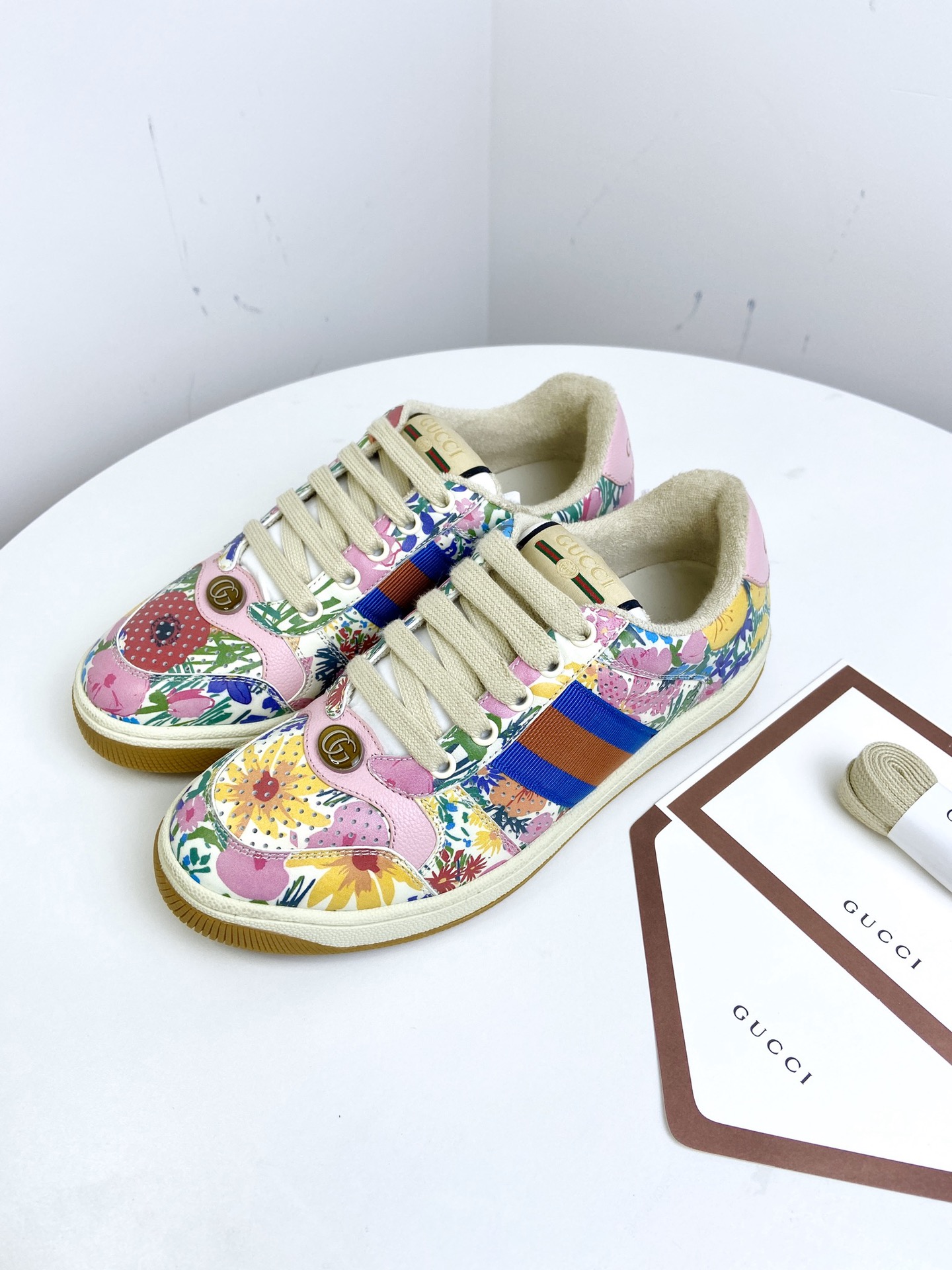 Gucci Skateboard Shoes Shop Designer
 Splicing Women Cowhide TPU Spring Collection Fashion Casual