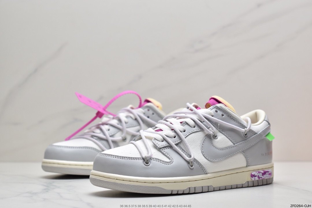 280 Off-White x Nike Dunk Low NO.3白鞋带 蓝扣 DM1602-118