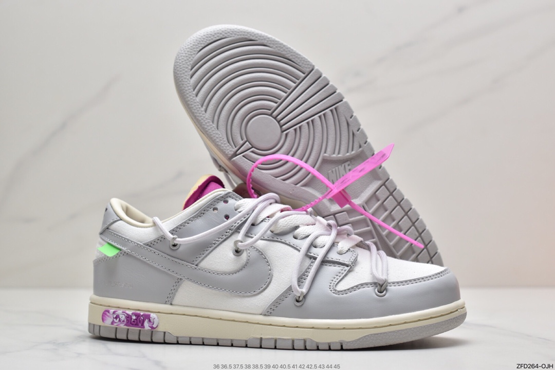 280 Off-White x Nike Dunk Low NO.3白鞋带 蓝扣 DM1602-118