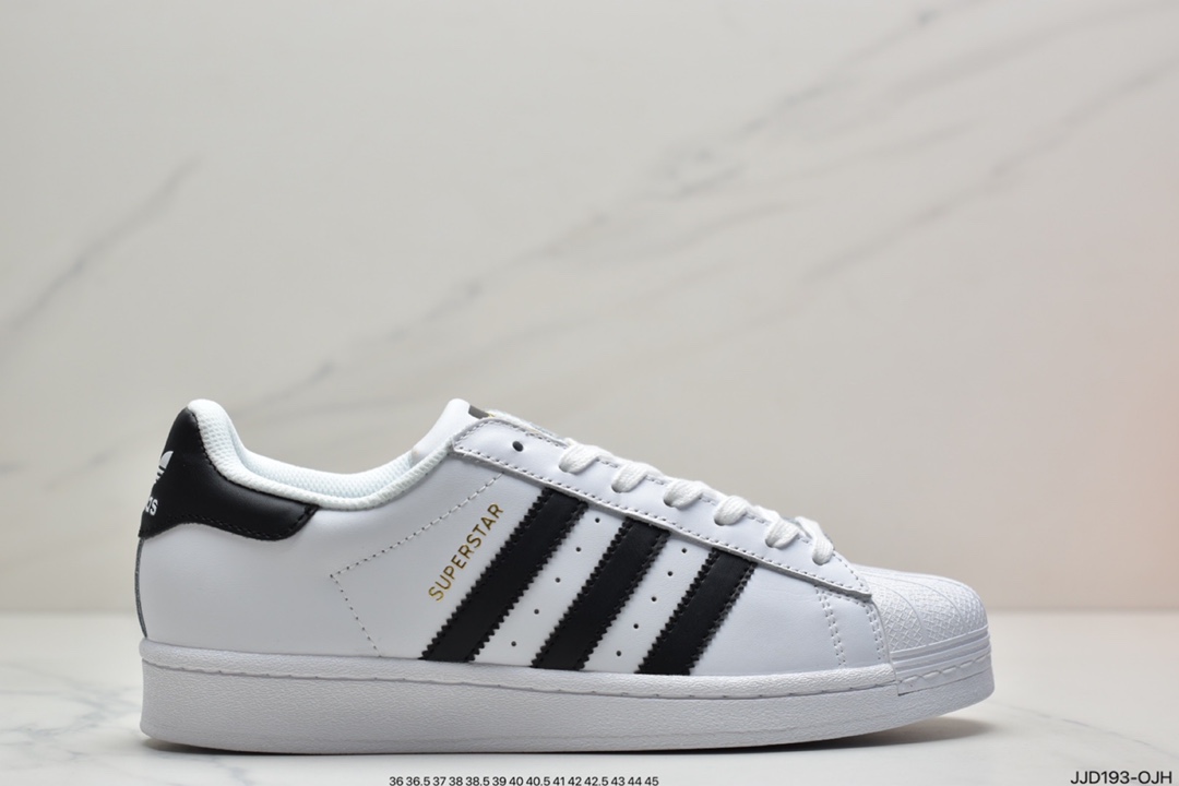 130  阿迪达斯/Adidas Originals Superstar”White/Black/Gold”贝壳头经典百搭休闲运动板鞋 EG4958