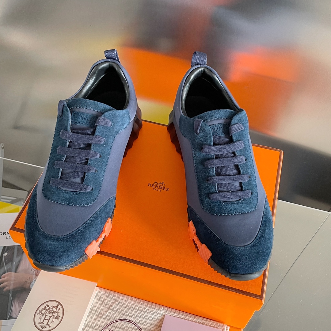 Hermes En línea
 Zapatos Zapatillas deportivas Universal para hombres y mujeres Lona Chamois Piel de cabra Caucho oveja Tpu Casual