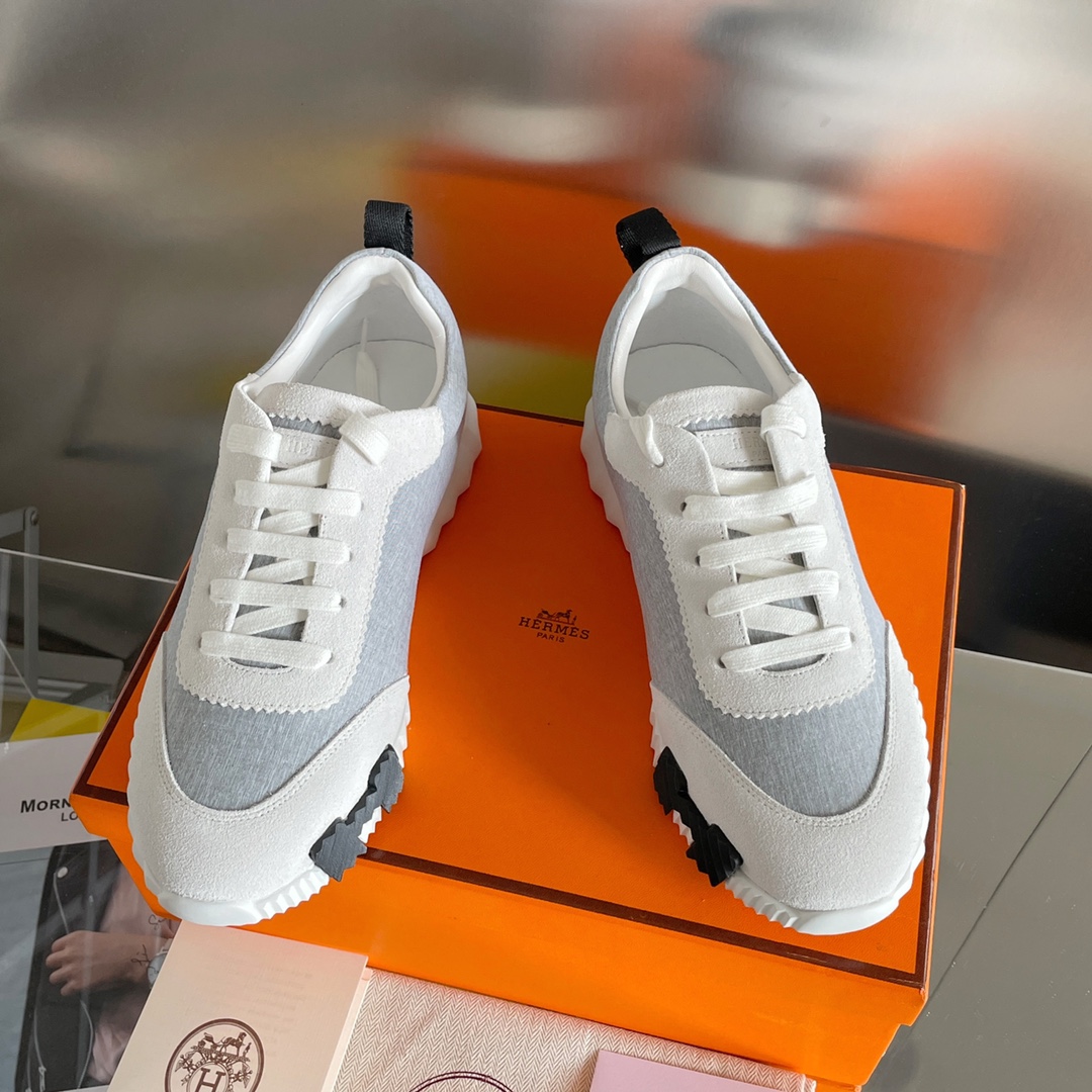 Hermes Zapatos Zapatillas deportivas Mejor calidad de réplica
 Universal para hombres y mujeres Lona Chamois Piel cabra Caucho oveja Tpu Casual