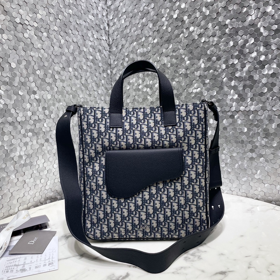 Dior Fake
 Bags Handbags Beige Black Printing Cowhide Oblique