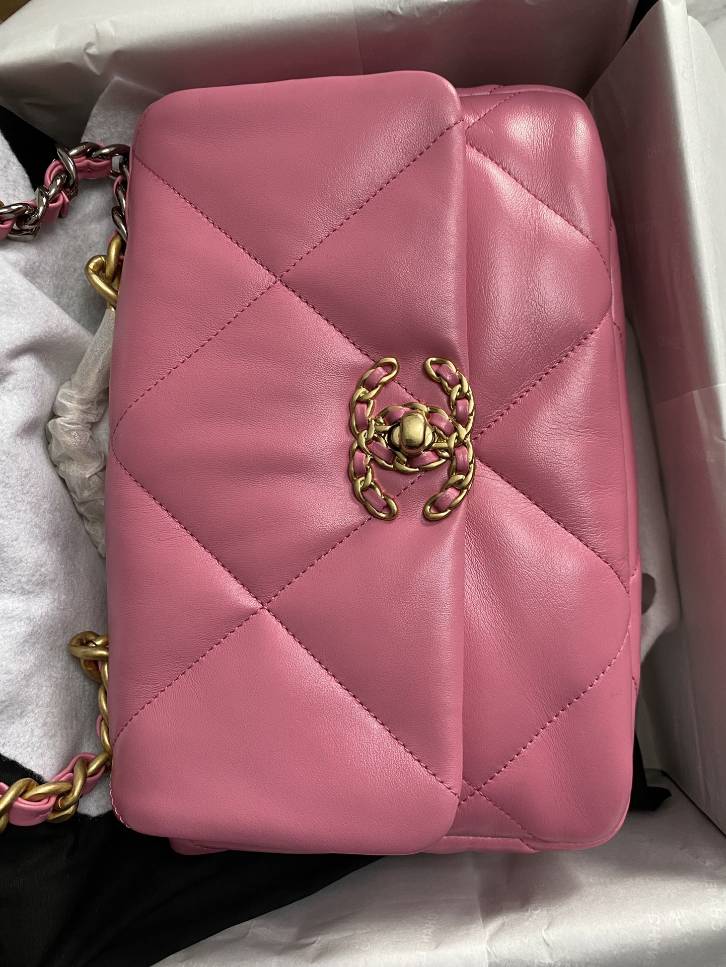 CHANEL Pink MINI VANITY CASE CROSS BODY BAG CLASSIC LAMBSKIN GOLD Square  Rectang  eBay