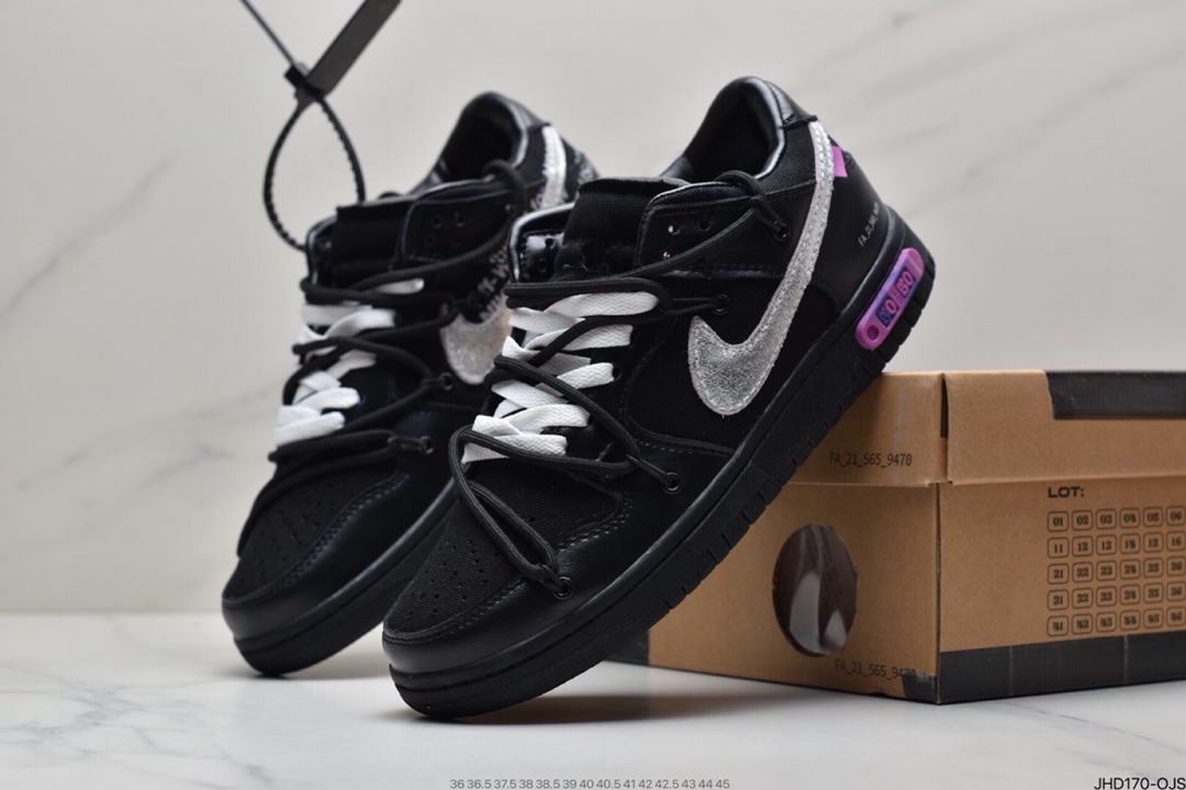 190 Off-White x Nike Dunk Low NO.3白鞋带 蓝扣 纯原大厂DM1602-100