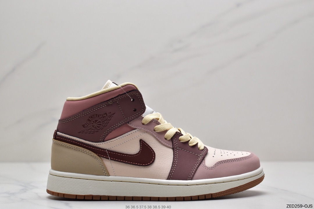 260  Air Jordan 1 Mid AJ1乔1中帮文化篮球鞋 红豆 DO7440-821