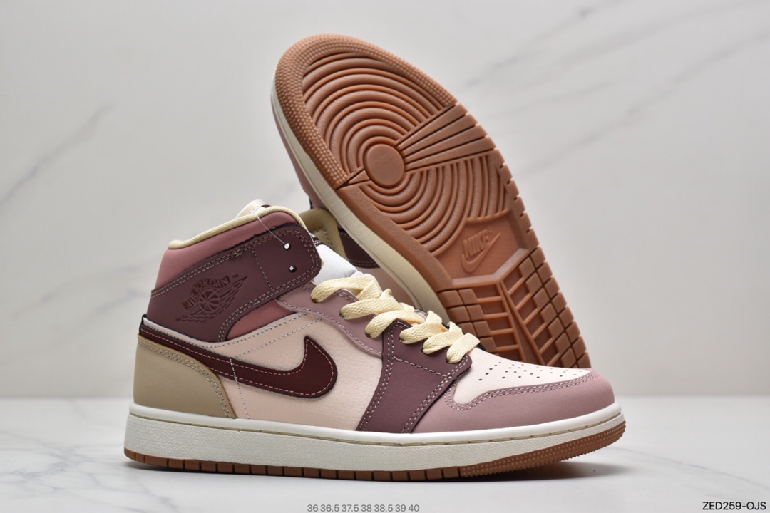 260  Air Jordan 1 Mid AJ1乔1中帮文化篮球鞋 红豆 DO7440-821