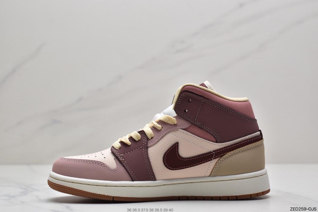 260  Air Jordan 1 Mid AJ1乔1中帮文化篮球鞋 红豆 DO7440-821