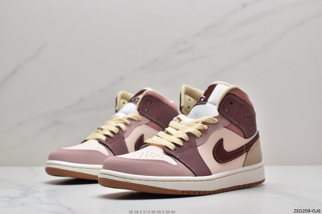 260  Air Jordan 1 Mid AJ1乔1中帮文化篮球鞋 红豆 DO7440-821