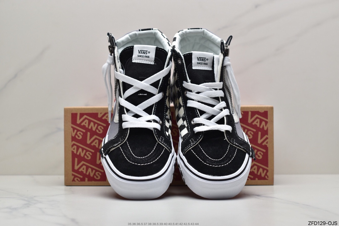 280 硫化工艺万斯Vans Sk8-Hi Reissue Ca 拉链解构主义高帮帆布休闲运动板鞋