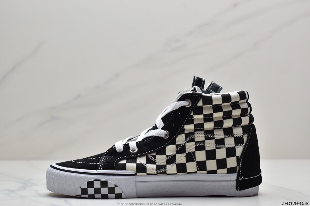 280 硫化工艺万斯Vans Sk8-Hi Reissue Ca 拉链解构主义高帮帆布休闲运动板鞋