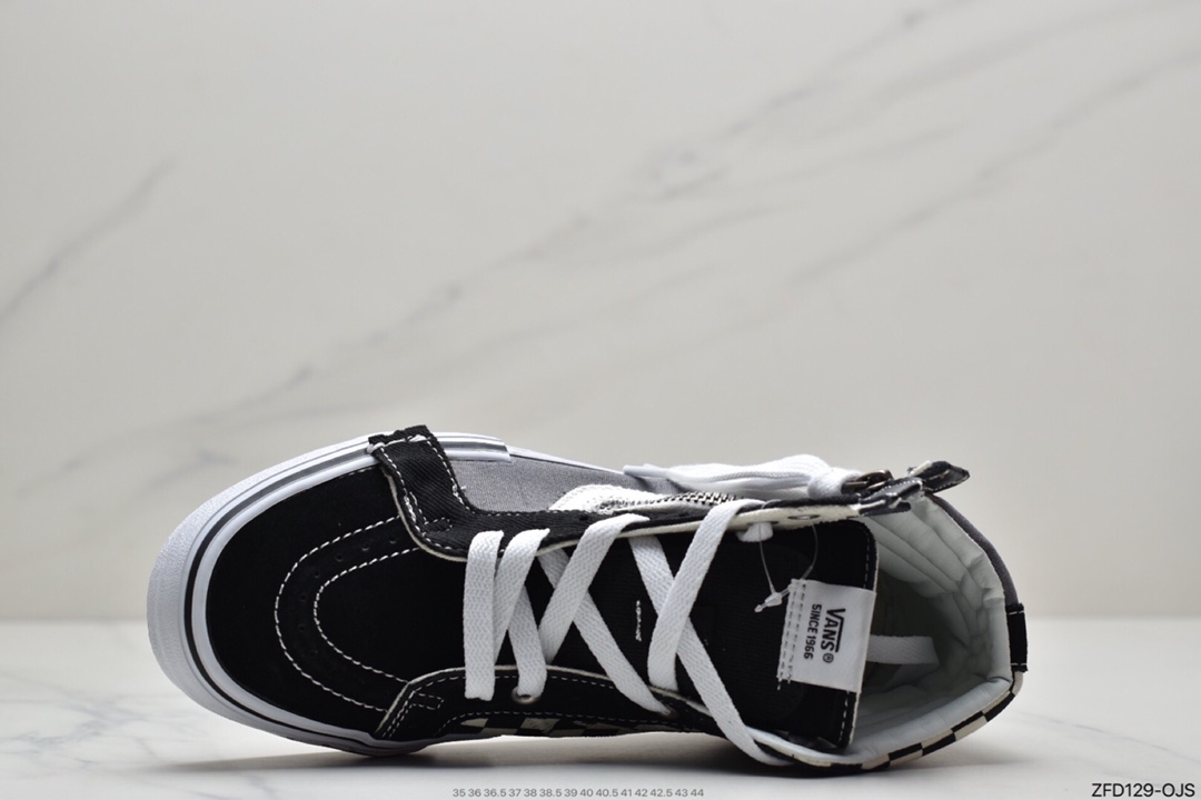 280 硫化工艺万斯Vans Sk8-Hi Reissue Ca 拉链解构主义高帮帆布休闲运动板鞋