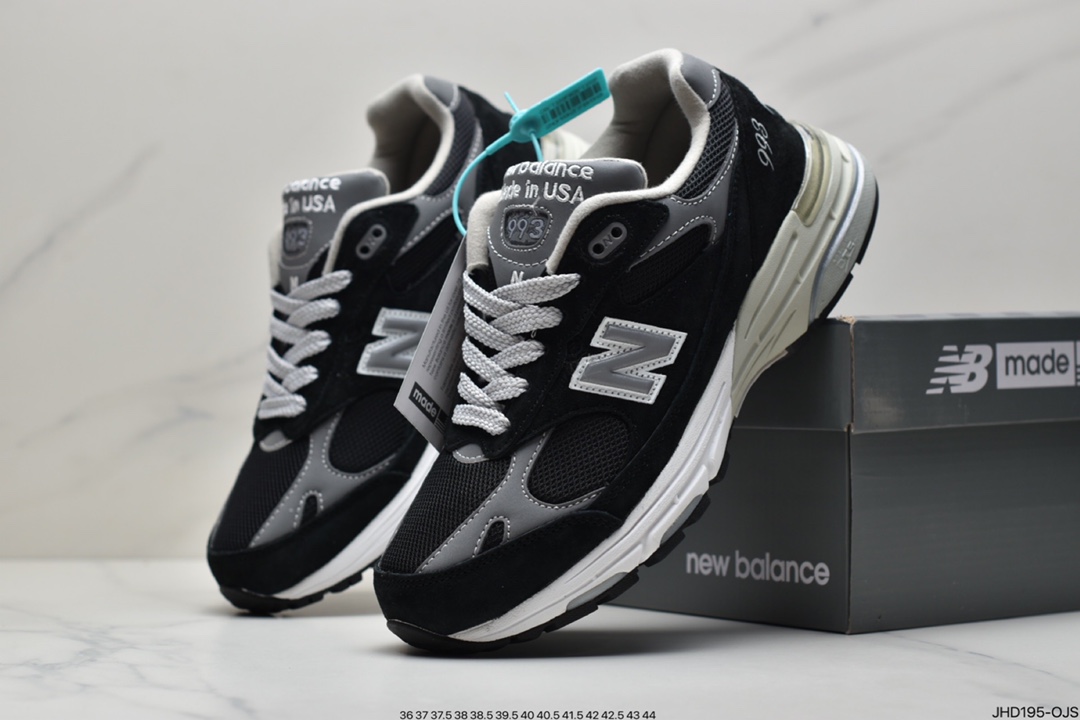 190 新百伦New Balance in USA MR993系列美产血统经典复古休闲运动百搭老爹跑步鞋 “元祖灰银3M”MR993BK