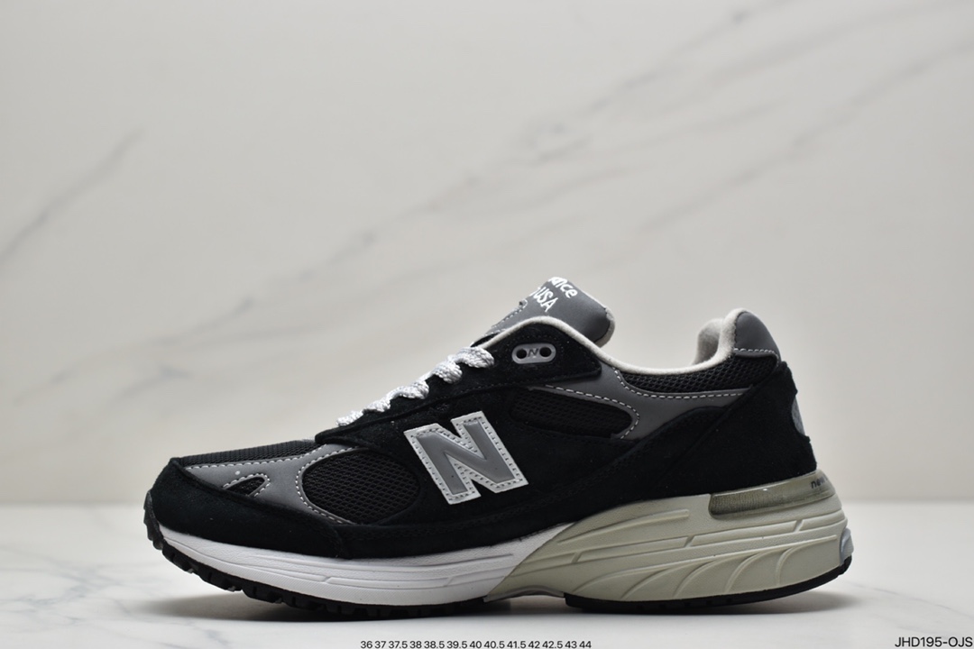 190 新百伦New Balance in USA MR993系列美产血统经典复古休闲运动百搭老爹跑步鞋 “元祖灰银3M”MR993BK