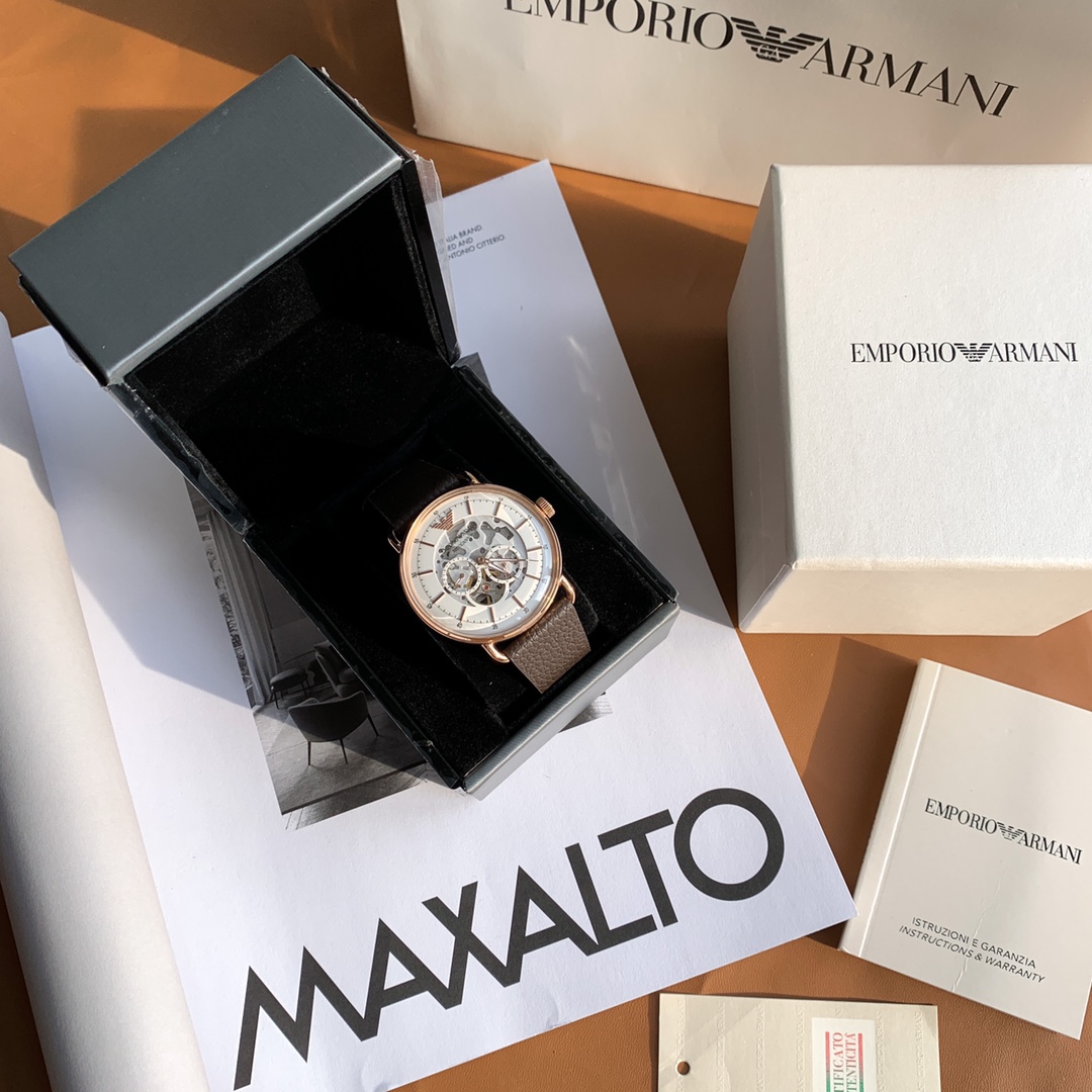 Reloj mecánico totalmente automático para hombre Armani (Armani) original y auténtico, ¡el último modelo en l…
