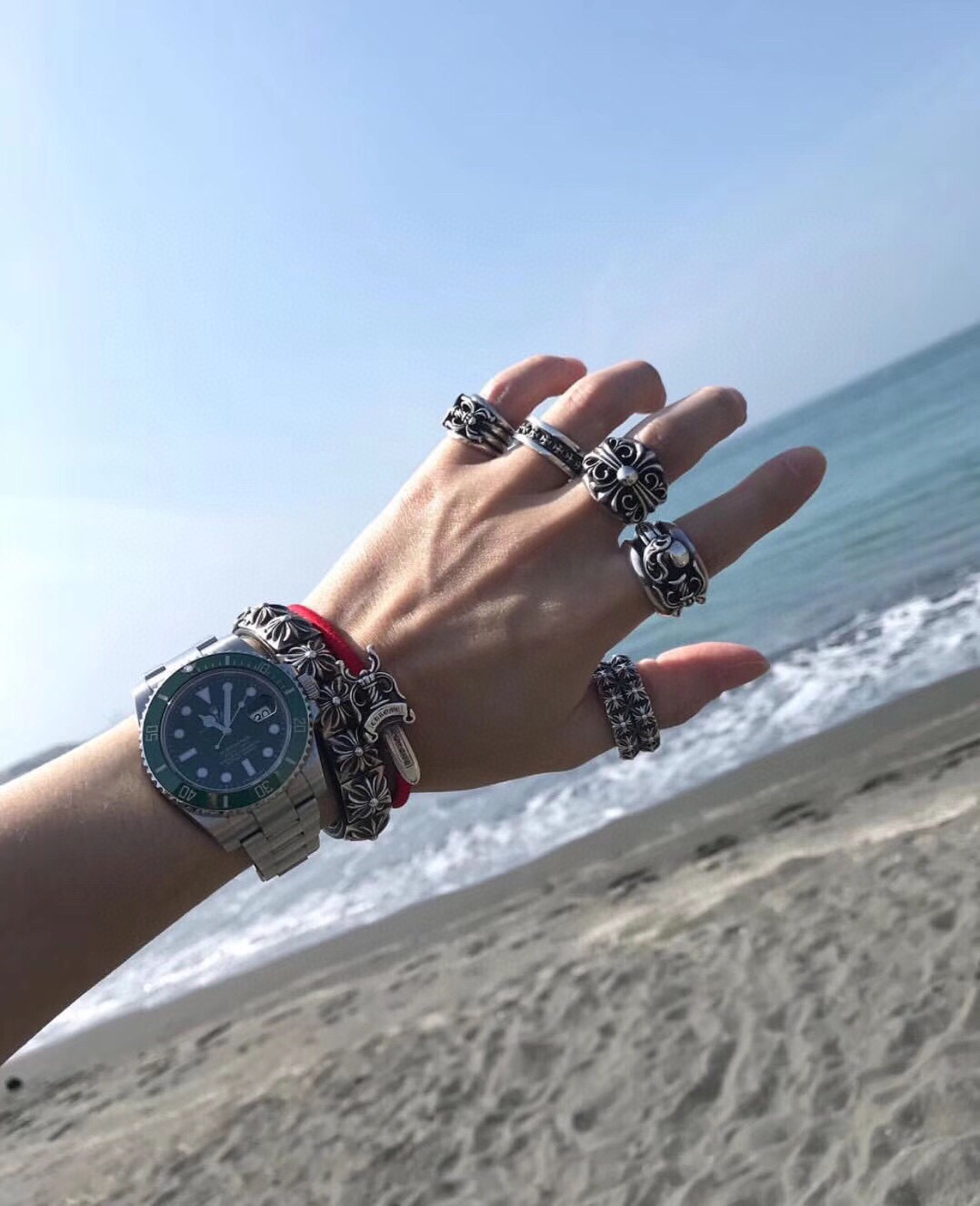 Chrome Hearts 𝐂𝐡𝐫𝐨𝐦𝐞 𝐡𝐞𝐚𝐫𝐭𝐬 克罗心Mini plus 十字花戒指