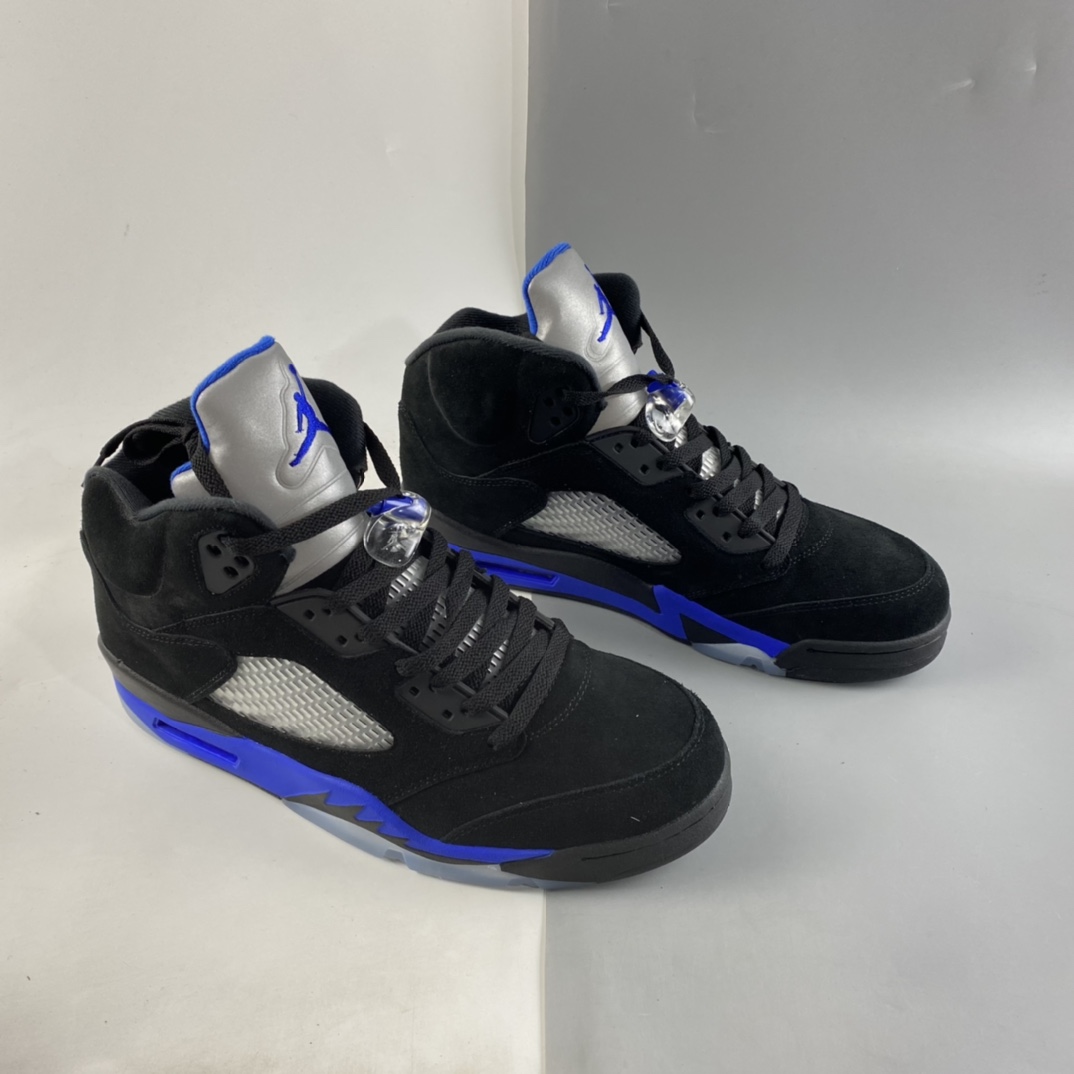 P500  Air Jordan AJ5乔丹5代复古篮球鞋 黑蓝 CT4838-004