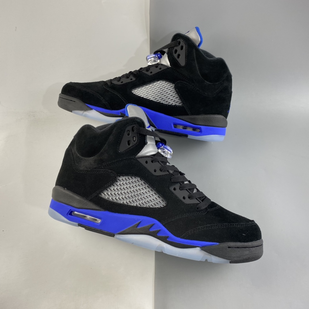 P500  Air Jordan AJ5乔丹5代复古篮球鞋 黑蓝 CT4838-004