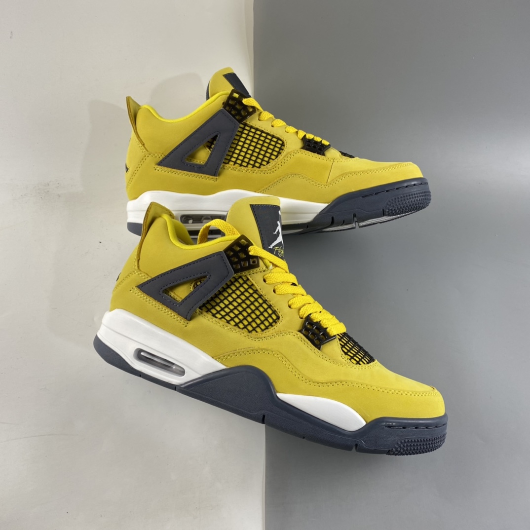 P400  Air Jordan 4“Lightning”AJ4 乔4复刻白黄电母 头层篮球鞋 CT8527-700