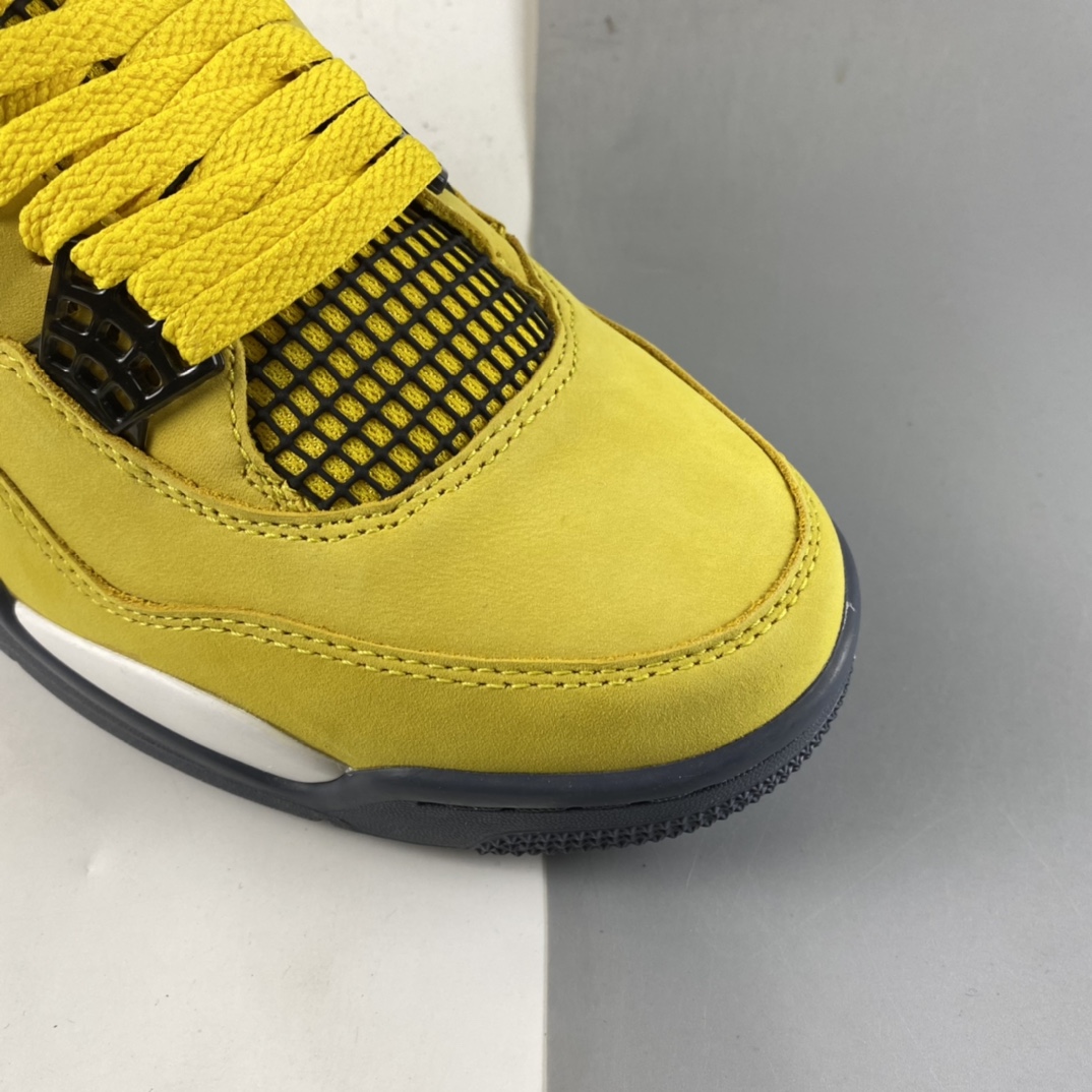 P400  Air Jordan 4“Lightning”AJ4 乔4复刻白黄电母 头层篮球鞋 CT8527-700