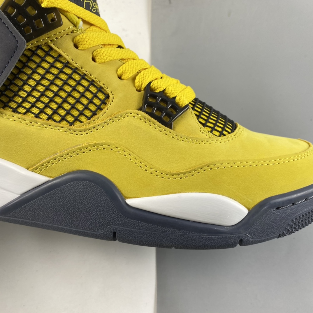 P400  Air Jordan 4“Lightning”AJ4 乔4复刻白黄电母 头层篮球鞋 CT8527-700
