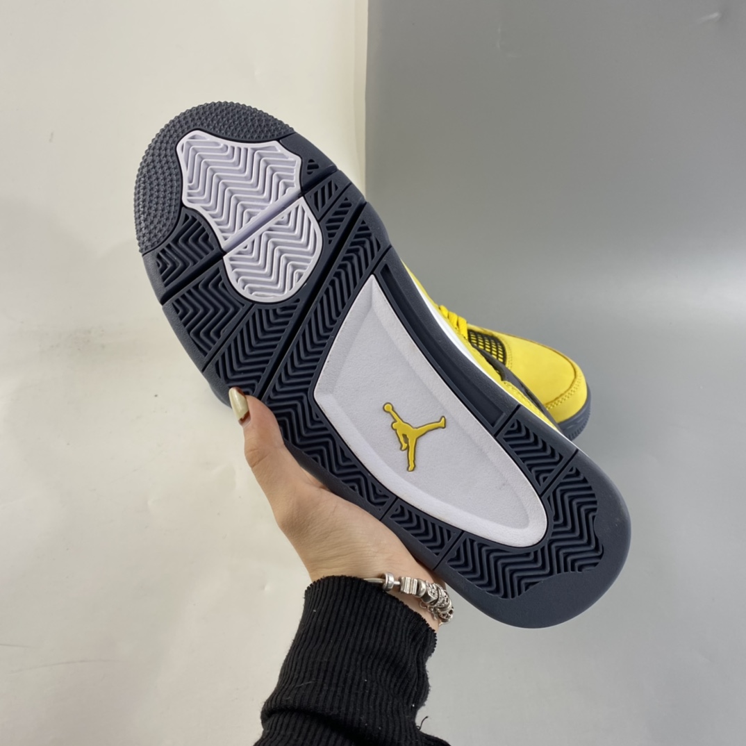 P400  Air Jordan 4“Lightning”AJ4 乔4复刻白黄电母 头层篮球鞋 CT8527-700