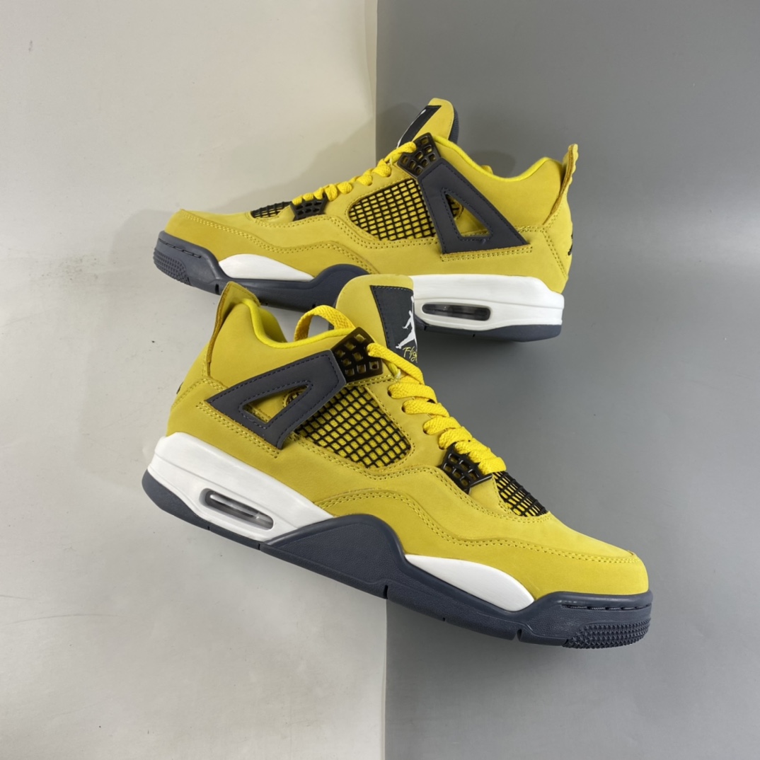 P400  Air Jordan 4“Lightning”AJ4 乔4复刻白黄电母 头层篮球鞋 CT8527-700