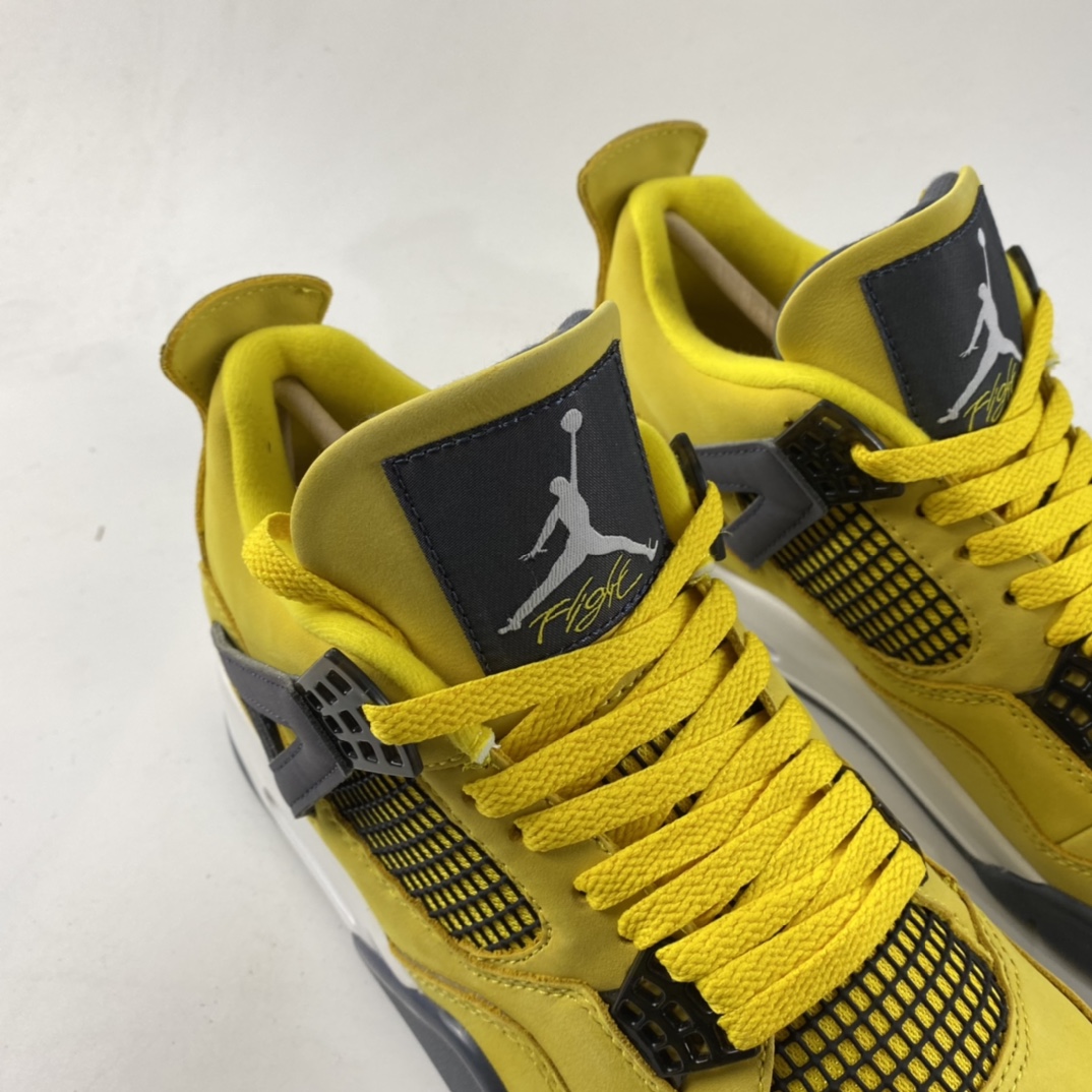 P400  Air Jordan 4“Lightning”AJ4 乔4复刻白黄电母 头层篮球鞋 CT8527-700