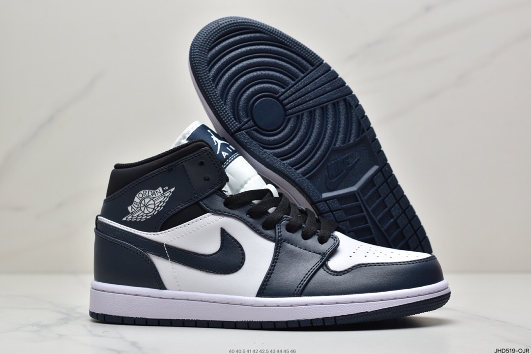 190 Air Jordan 1 Mid 乔一中邦 当前市场最优版本 554724-411