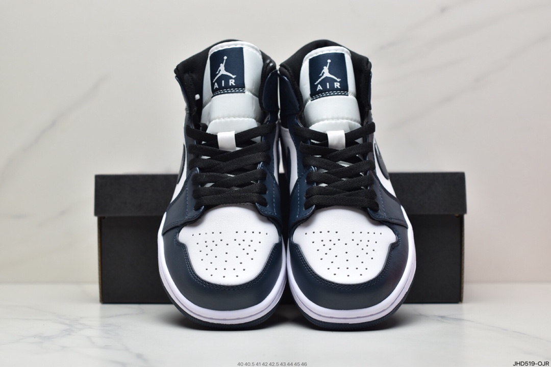 190 Air Jordan 1 Mid 乔一中邦 当前市场最优版本 554724-411