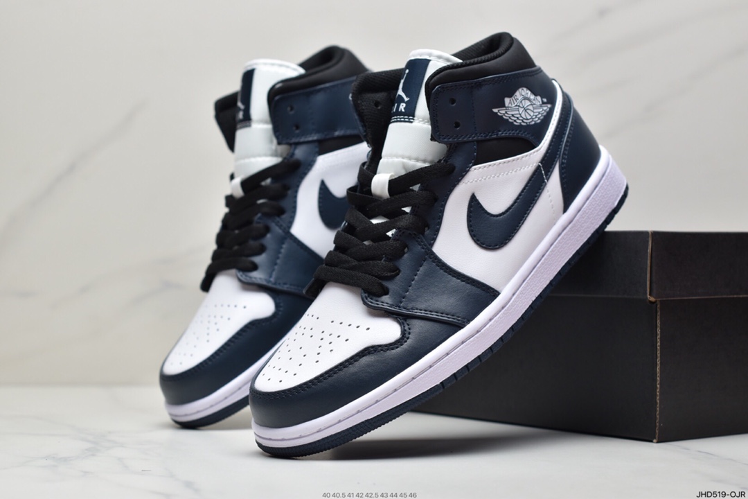 190 Air Jordan 1 Mid 乔一中邦 当前市场最优版本 554724-411