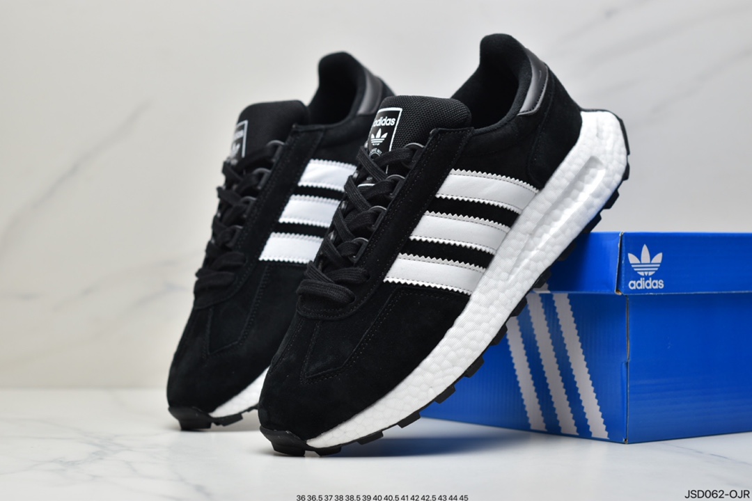 200 阿迪达斯adidas Racing 1 Boost Prototype  速度轻盈复古系列百搭透气运动慢跑鞋 HO3078