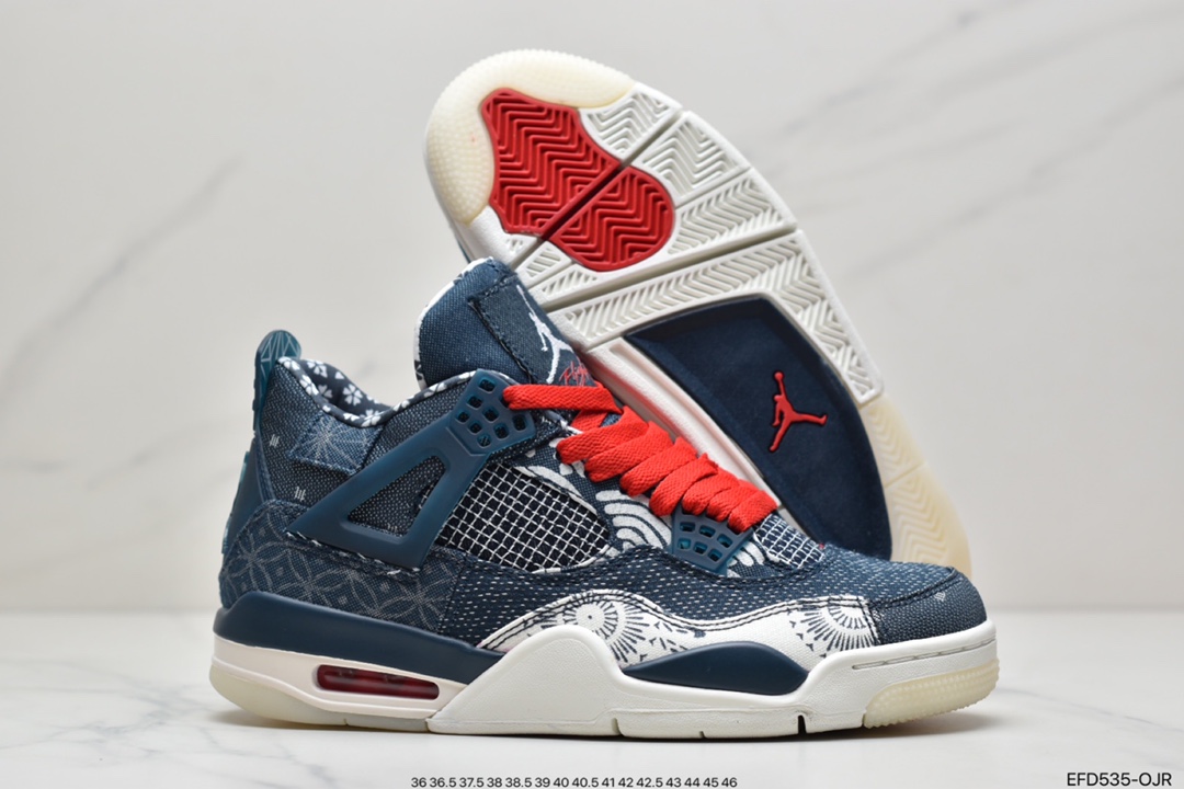 390 Nike Air Jordan 4 Retro SE”Sashiko”迈克尔·乔丹AJ4代中帮篮球鞋CW0898-400