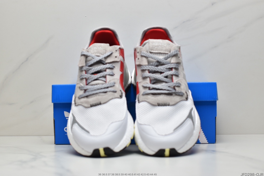 170 阿迪达斯Adidas Nite Jogger 2019 Boost 碳黑三叶草 联名夜行者EF5409