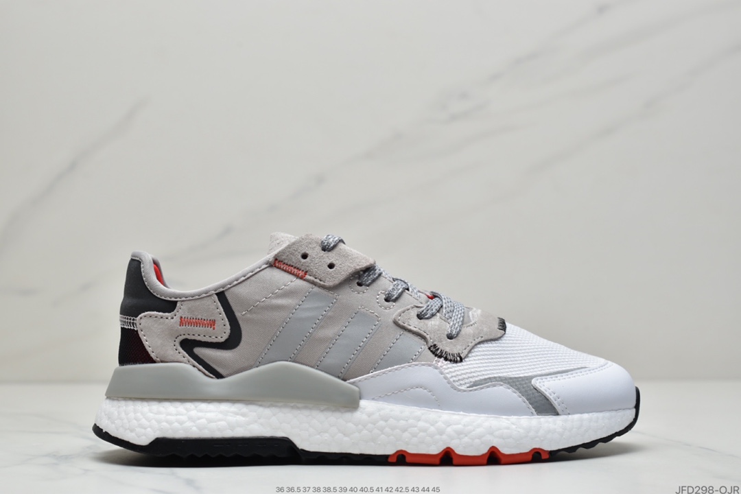 170 阿迪达斯Adidas Nite Jogger 2019 Boost 碳黑三叶草 联名夜行者EF5409