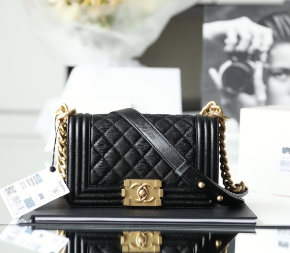 Chanel LeBoy Small Black Flap Bag, Small Grain Calfskin & Gold-Tone Metal 1 Chanel LeBoy Small Black Flap Bag, Small Grain Calfskin & Gold-Tone Metal