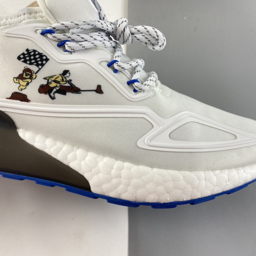 P190  Adidas  ZX 2K Boost 网纱针织呼吸面套脚休闲运动慢跑鞋 G55568