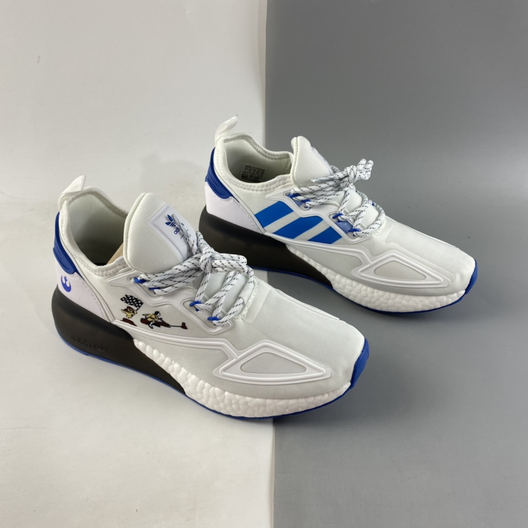 P190  Adidas  ZX 2K Boost 网纱针织呼吸面套脚休闲运动慢跑鞋 G55568