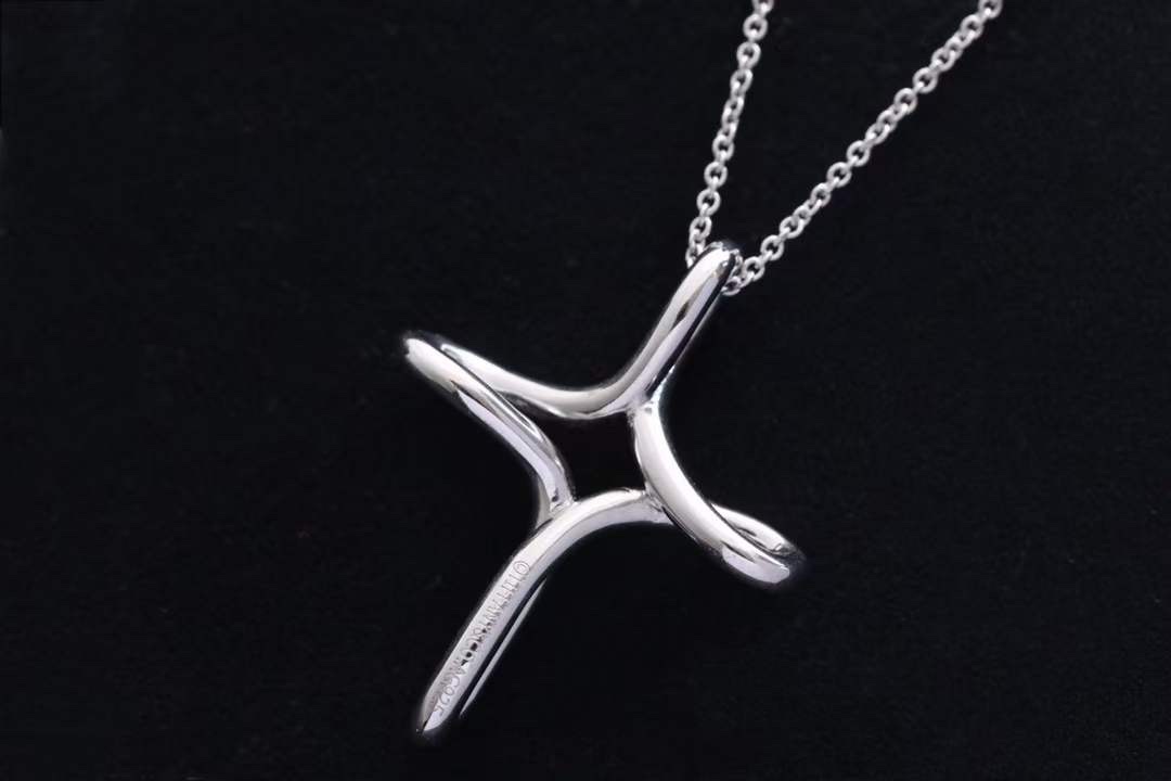 Tiffany & Co. Tiffany&Co. 纯银 十字架锁骨项链