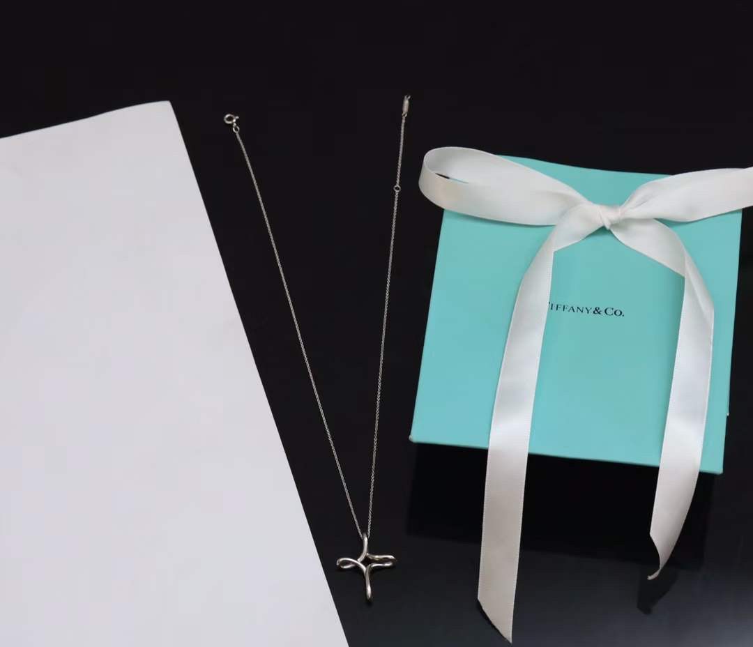 Tiffany & Co. Tiffany&Co. 纯银 十字架锁骨项链