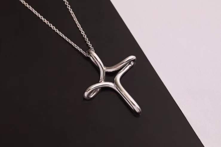 Tiffany & Co. Tiffany&Co. 纯银 十字架锁骨项链